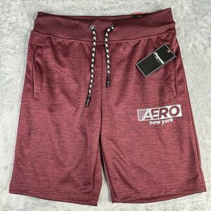 Aeropostale Sweat‎ Shorts Mens Small Burgundy Space Dye Elastic AFS02450 New $47